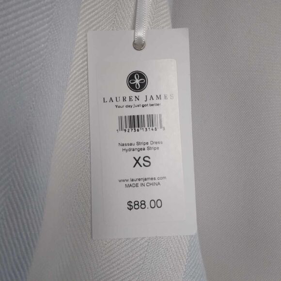 Lauren James Size XS Nassau Stripe Dress in Hydrangea Stripe NWT - Picture 13 of 13